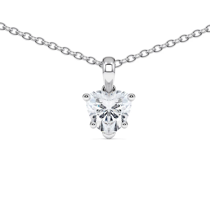 Halskette in Silber mit Diamantanhänger