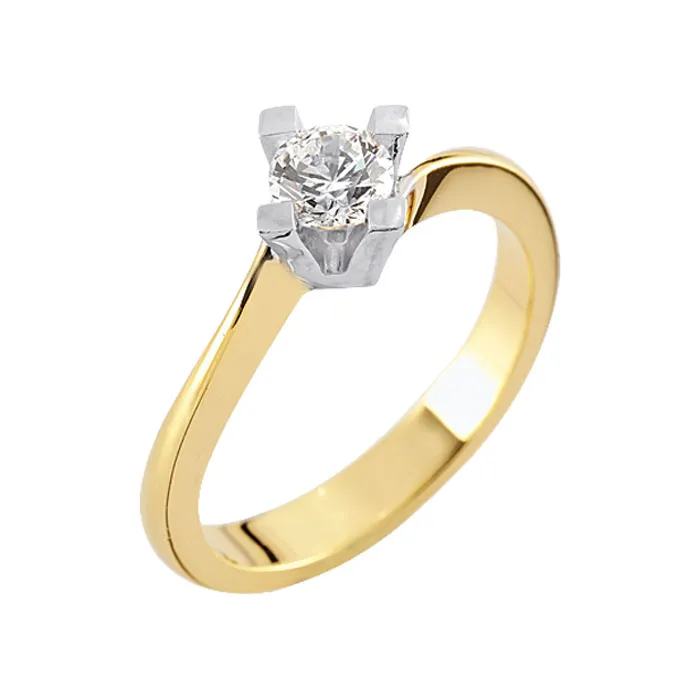 Gelbgoldener Verlobungsring von Rubin